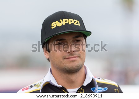 SAN PEDRO, CA - SEP 20: Nelson Piquet Jr rally driver at the Red Bull GRC Global Ralleycross in San Pedro, CA on September 20, 2014