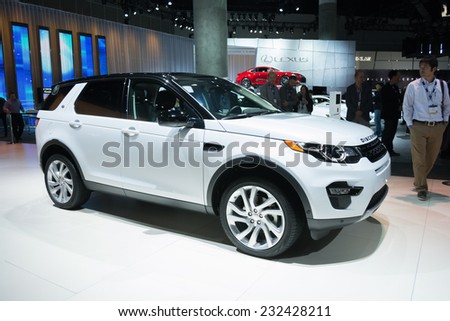 Los Angeles, CA - November 19, 2014: Land Rover Discovery 2015 on display on display at the LA Auto Show