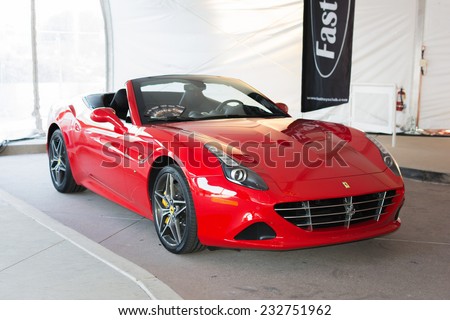 Los Angeles, CA - November 19, 2014: Ferrari California-T on display on display at the LA Auto Show