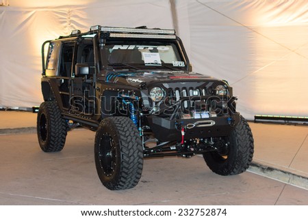 Los Angeles, CA - November 19, 2014: Jeep Wrangler Unlimited on display at the LA Auto Show