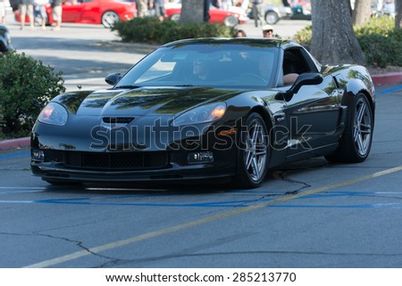 Woodland Hills, CA, USA - June 7, 2015: Chevrolet Corvette Z06  car on display at the Supercar Sunday car event.