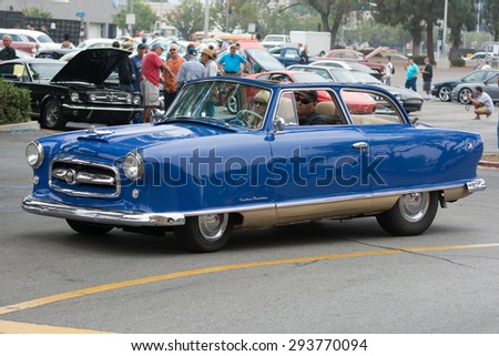Woodland Hills, CA, USA - July 5, 2015: Nash Rambler car on display at the Supercar Sunday car event.