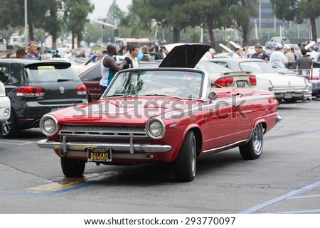 Woodland Hills, CA, USA - July 5, 2015: Dodge Dart car on display at the Supercar Sunday car event.