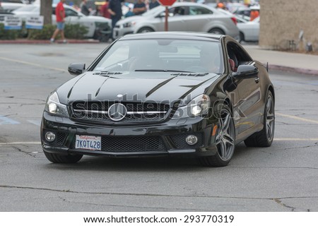 Woodland Hills, CA, USA - July 5, 2015: Mercedes-Benz car on display at the Supercar Sunday car event.