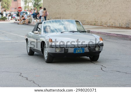 Woodland Hills, CA, USA - July 19, 2015:  Porsche 914 car on display at the Supercar Sunday car event.