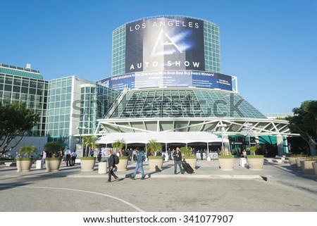 Los Angeles, USA - November 18, 2015:  Los Angeles Convention Center entrance during the 2015 Los Angeles Auto Show.