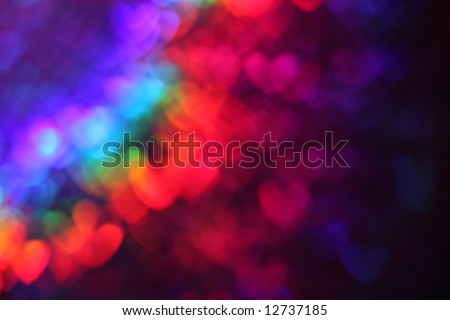 rainbow love heart background. stock photo : Abstract heart