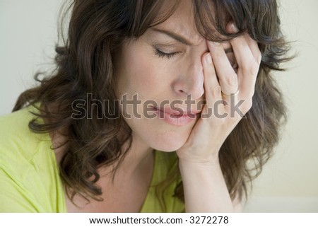 stock photo : Woman upset and distressed