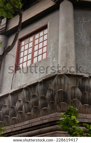 Detail of window in Boya Pagoda, Peking University, Beijing
