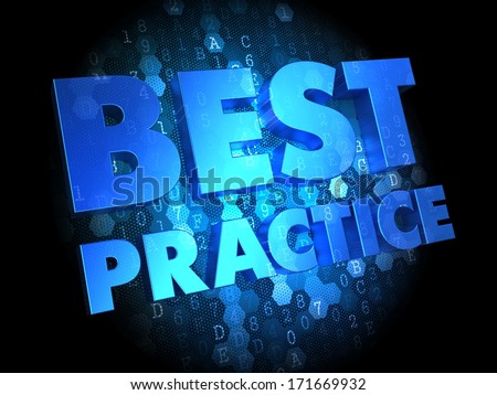 Best Practice - Text in Blue Color on Dark Digital Background.