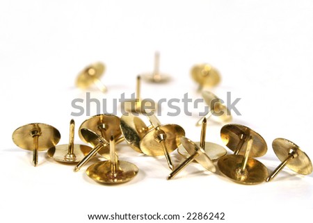Scattered thumb tacks
