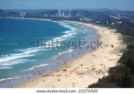gold coast australia beach. the Gold Coast Australia.