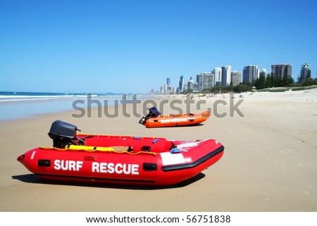 gold coast australia surfing. stock photo : Surf rescue