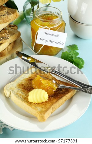 on toast with butter ready