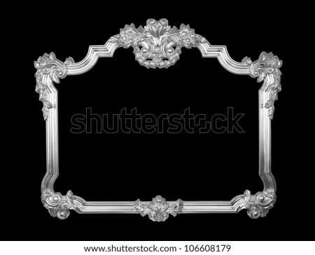 Old baroque silver frame