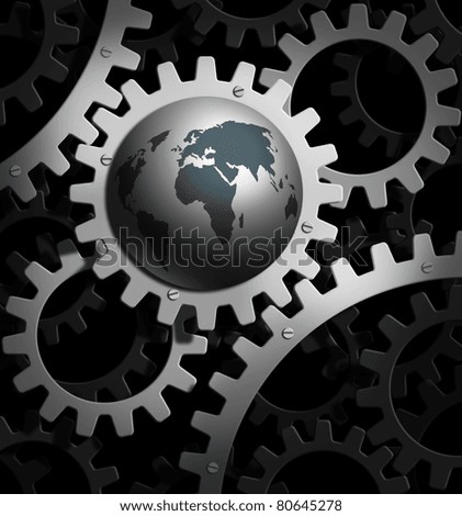 the earth  into a gear mechanism