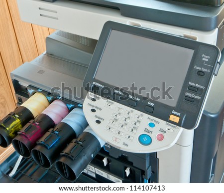 digital printing press with monitor