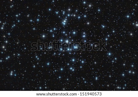 Real Astronomic Picture Taken Using Telescope, It Is An Open Stars Cluster Known As Praesepe, In Cancer Constellation