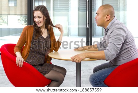 rude interracial couple on a bad date