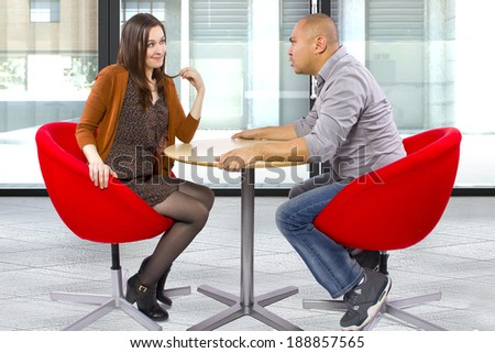 rude interracial couple on a bad date