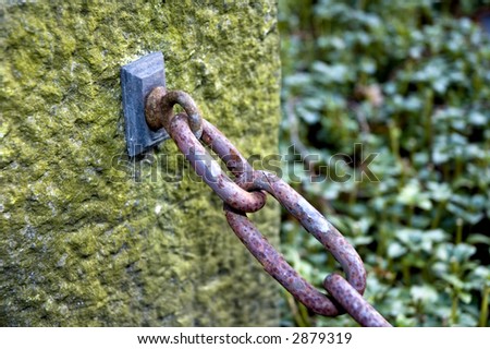 Chain and stone background