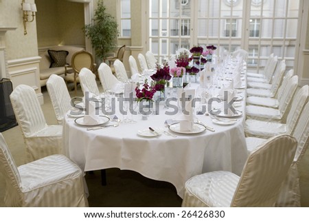 stock photo Elegant Wedding Table Setting