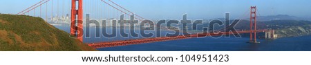 The Golden Gate Bridge is a suspension bridge spanning the Golden Gate, the opening of the San Francisco Bay into the Pacific Ocean.
