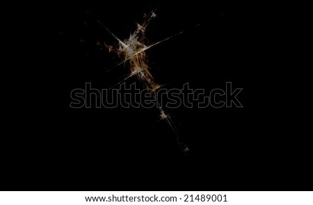 Abstract artificial computer generated iterative flame fractal art image