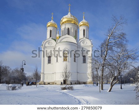 Winter day at St. Catherine\'s Cathedral. Tsarskoye Selo