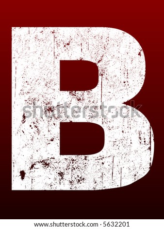 Fat Grunged Letters - B (Highly Detailed Grunge Letter) Stock Vector ...