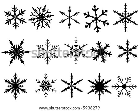 Snowflake Coloring on Snowflakes Are Grouped And The White Is Transparent For Easy Coloring