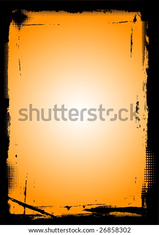 Full Page Black Border With Fading Circles (Transparent Vector So It