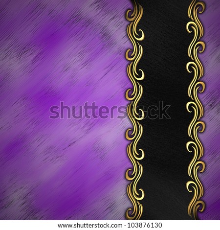 Beautiful pattern of gold on a purple background