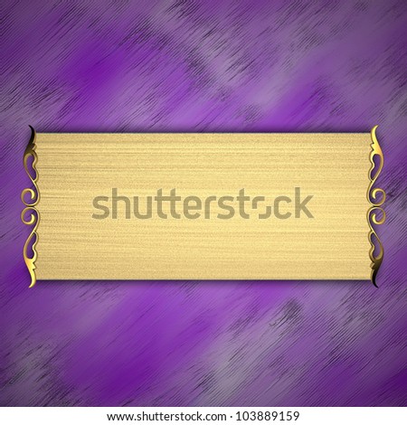 Purple Background with Gold plate