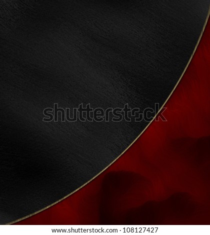 Black and red background divided by a gold stripe