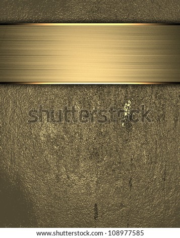Gold background with a gold nameplate for inscription