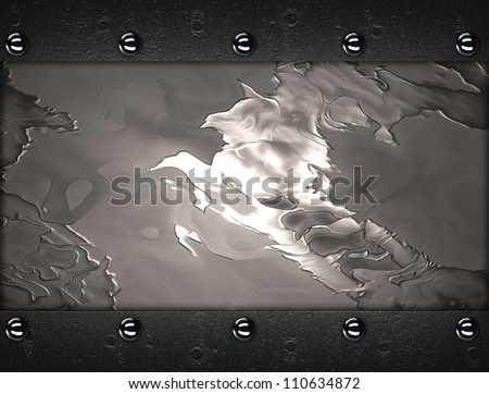 Iron background with a iron plate for writing text