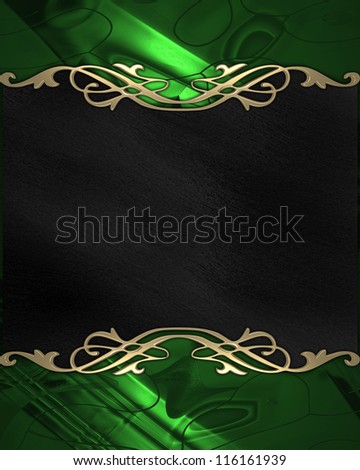The template for the inscription. Beautiful green background with a black nameplate for writing.