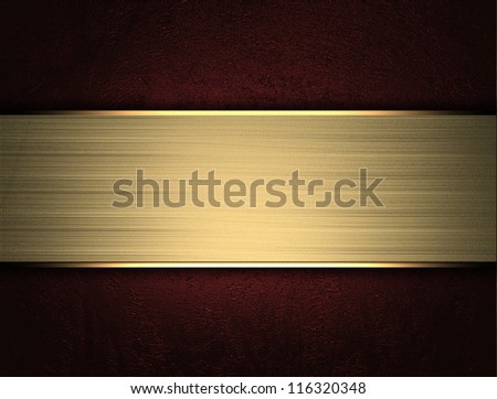 The template for the inscription. Red Background with gold nameplate.