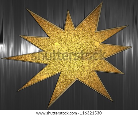The template for the inscription. Iron Background with gold star nameplate.