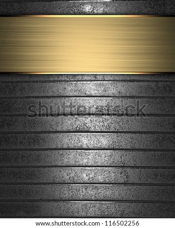 The template for the inscription. Metal Background with gold nameplate for writing.