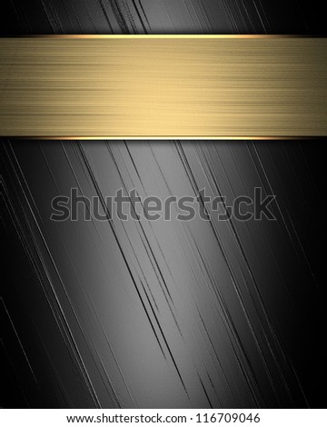 The template for the inscription. Black Background with gold nameplate for writing.