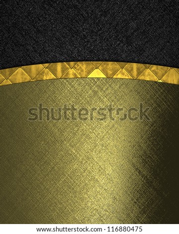 The template for the inscription. Gold Background with black grunge nameplate for writing.