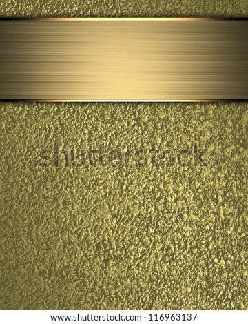 The template for the inscription. Gold Background with gold nameplate for writing.