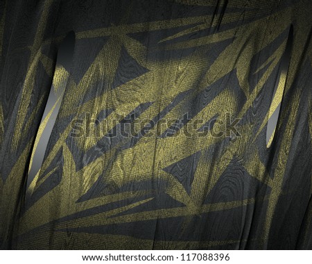 Black background with gold flower defaced.