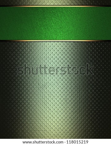 The template for the inscription. Abstract green Background with green nameplate for writing.