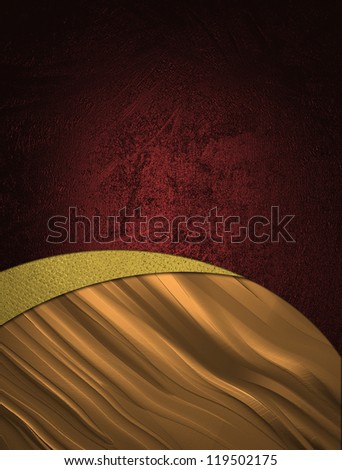 Design template - background divided into red and gold texture. Template for writing