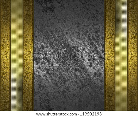Design template - Iron background with gold plates at the edges.