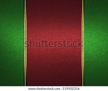 Design template - green Background and red nameplate. Template for writing.