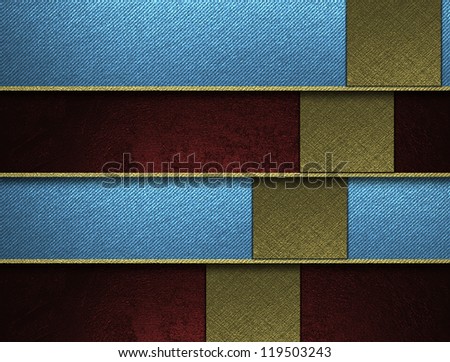 Design template - reds with blue stripes and gold accents